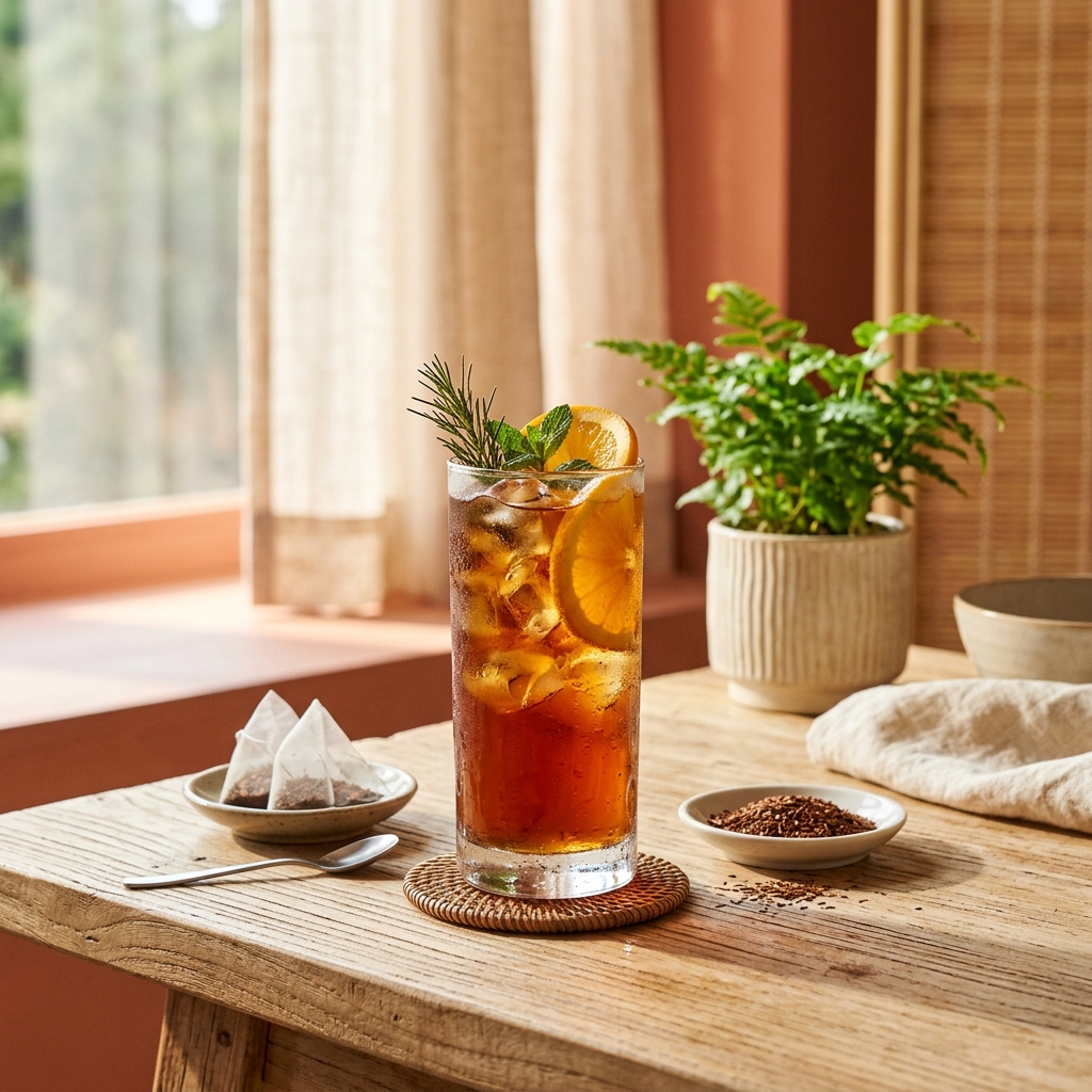 시원한 아이스 루이보스, 여름 테라피의 마무리