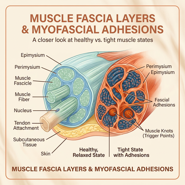 근막 유착과 이완 반응 — 뭉친 근육의 변화